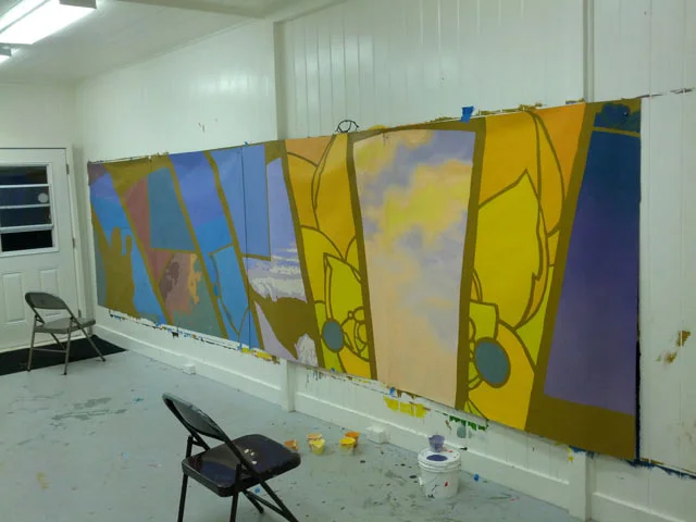 To make the most out of the time I had, large sections were built up and painted in layers. 