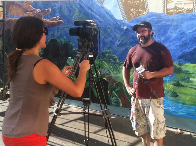 We were all interviewed by Akaku Maui Community Television at the end of the installation. For more info, visit the glass section of this site, and click here for the residency website I created. 