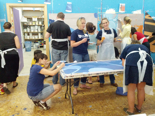 Wharton Staff paint day