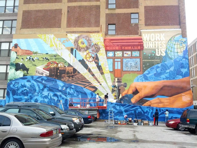 The mural was finished on October 1st 2012, in just under 5 months time. For more info visit the Glass section of this site, or click here for our project website. 