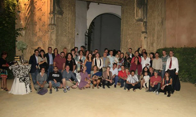 On one of our evening tours of the Alcázar of Seville this group photo was taken. It features just about every last person responsible for the event. Click this image to see the website of the event, which prominently features every artist and their