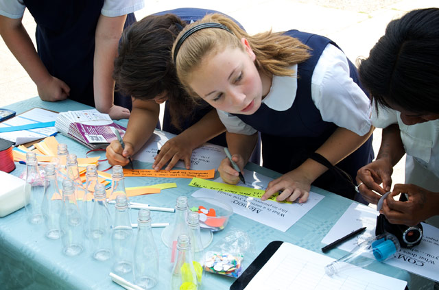 The students wrote their thoughts and contributed to the overall project. 