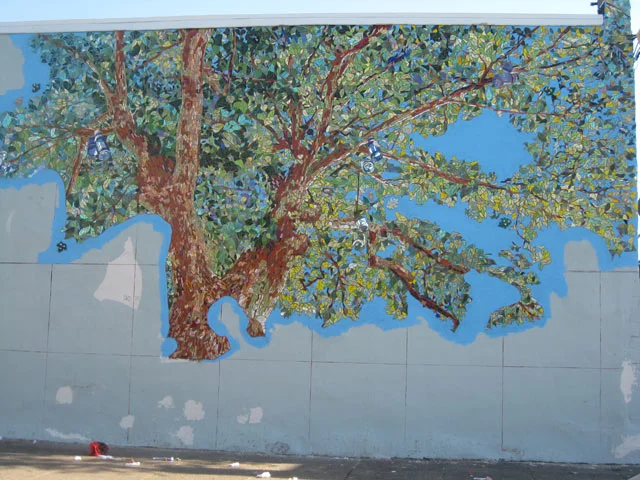 The bulk of the bottle tree was installed and grouted in 4 days. It took 4 months to cut and assemble