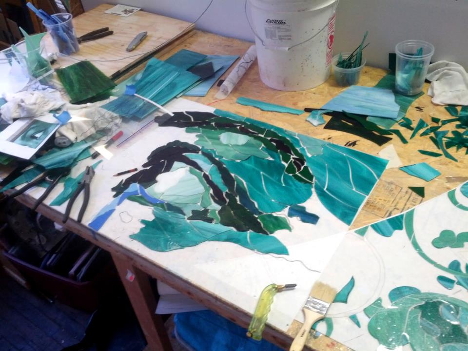 12 glass portraits in studio in the span of 2 months. 