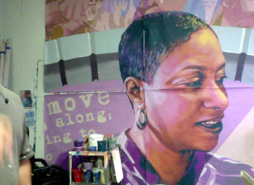 There is a timelapse video in the Video section of my site that shows me finalizing this portrait after the paint day. 