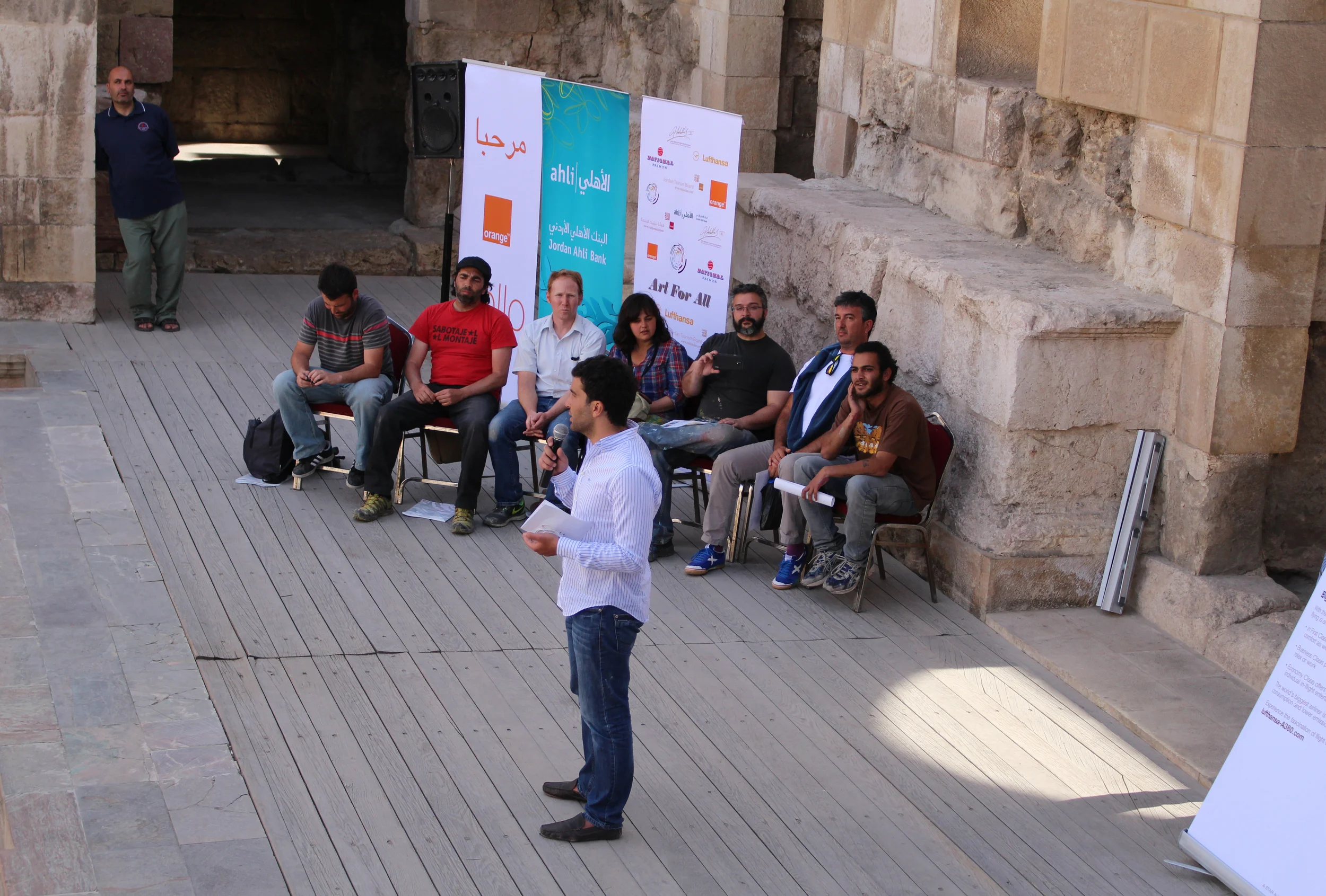  We each got a chance to speak in the Odeon at the festivals' dedication. The event's co-organizer, Zaid Derbi, pictured here, &nbsp;did an incredible job, and probably slept for a week straight after we left.&nbsp; 