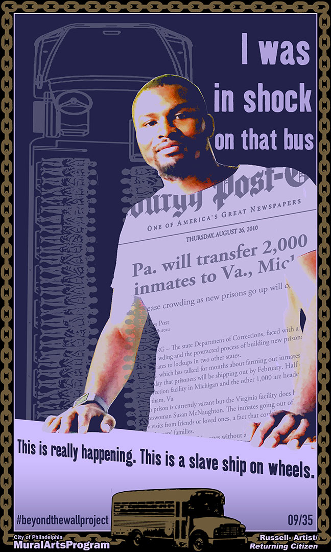 I was in SHOCK on that bus. This is really happening. This is a slave ship on wheels. Russel, Artist/Returning Citizen Click here to read the Pittsburgh Post Gazette article referenced in the piece. 