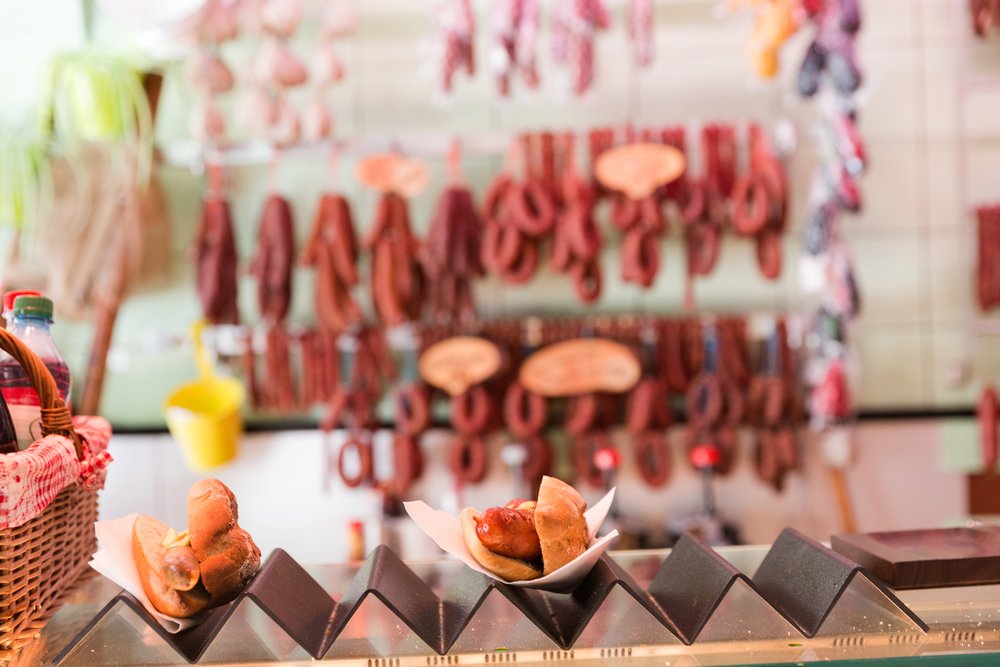   After we got checked into our hotel, the next stop of the day was lunch at   Metzgerei Trumpp, a local butcher shop! It was sooo yummy!&nbsp;  