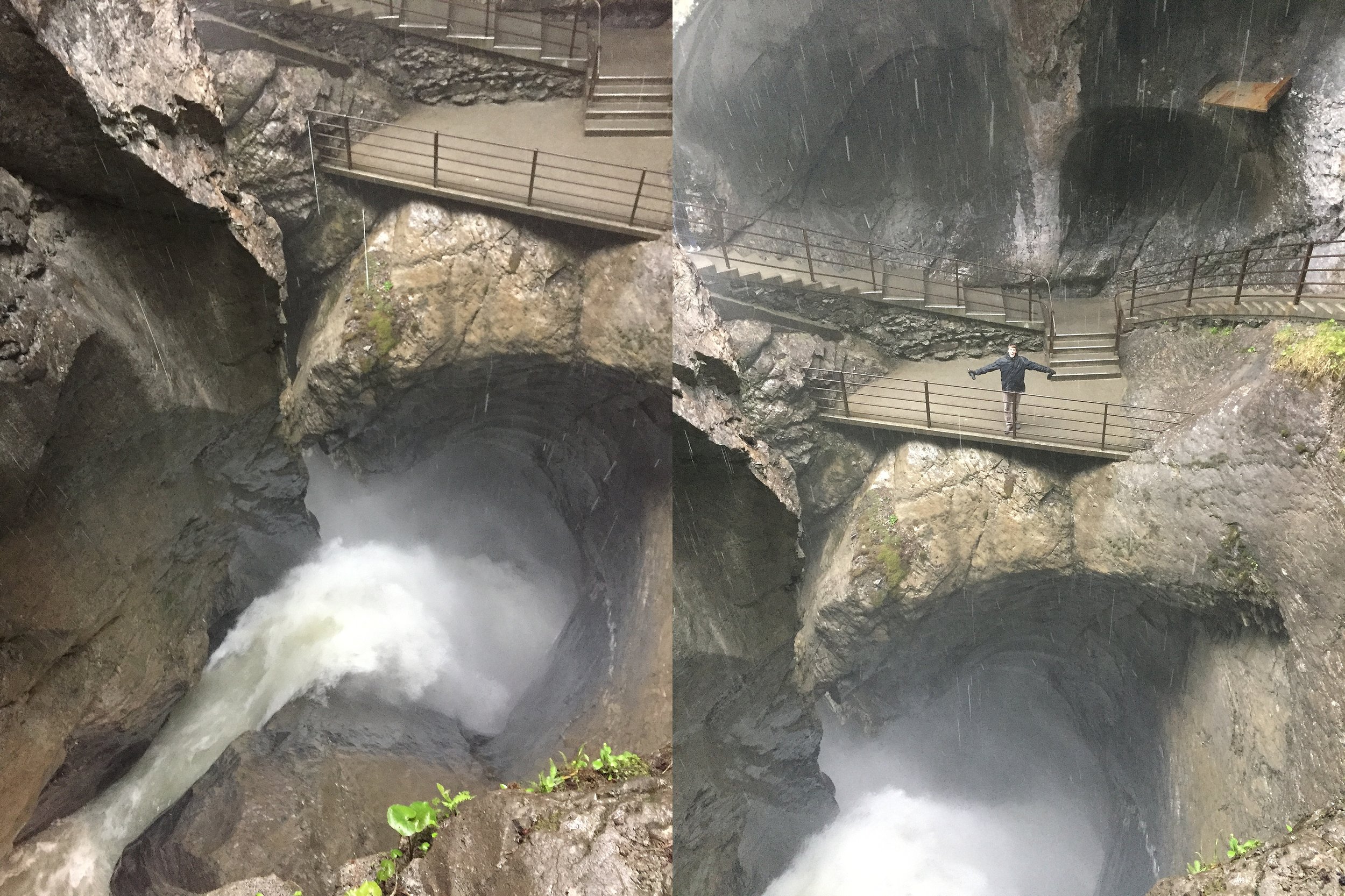 According to Rick Steves we saw melt from three of the tallest mountain peeks grinding like God's band saw through the mtn at a rate of 5,200 gallons a second!!