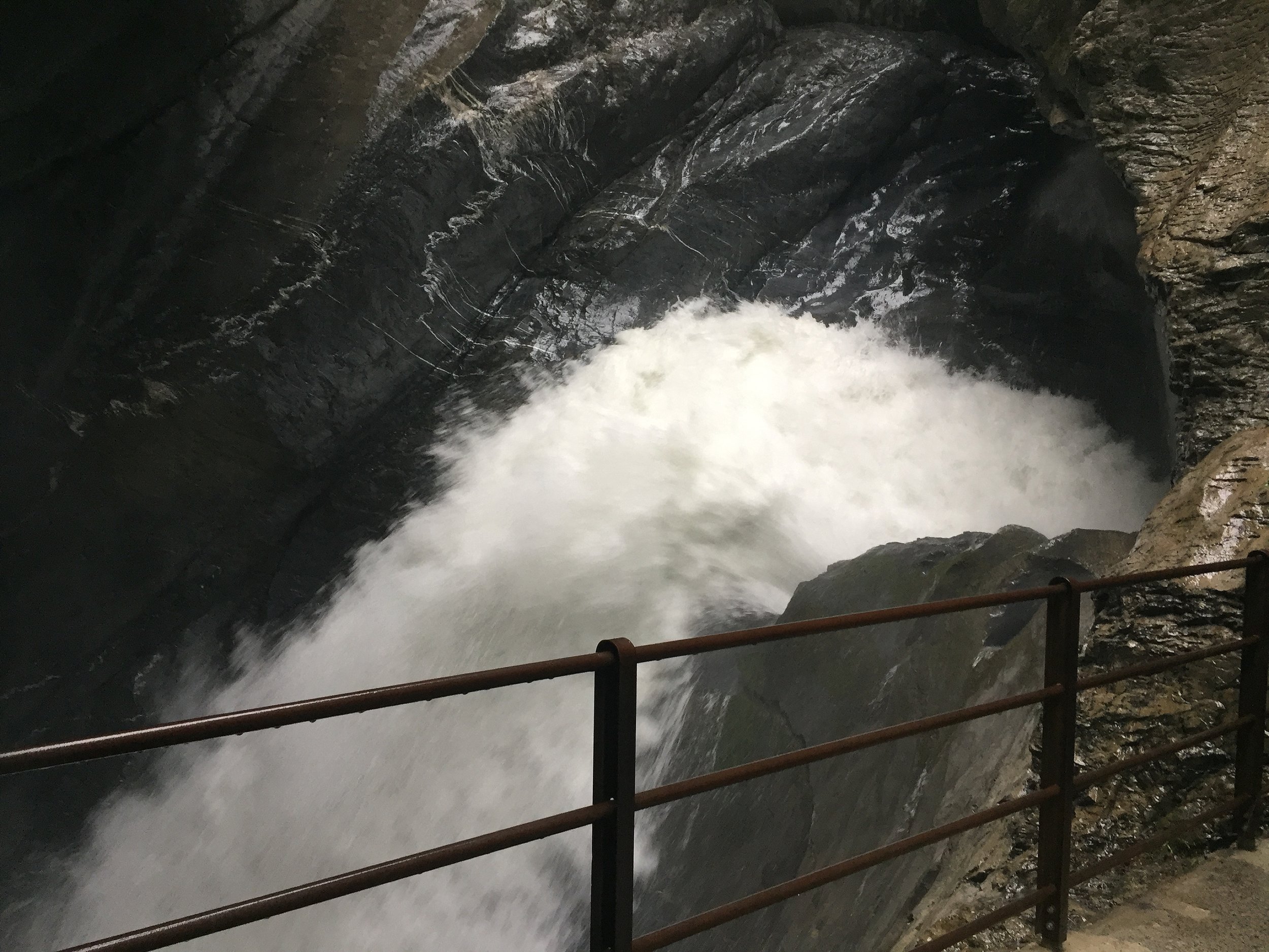 We got a behind the scenes look at the valley's most power waterfall. I didn't want to get my camera soaking wet, so enjoy a few IPhone pics :)