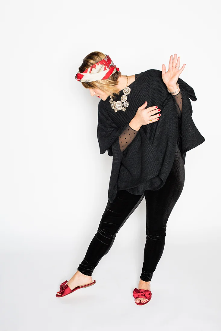 Key Holiday 2017 Layers - Velvet Leggings, Sheer Arm Tights