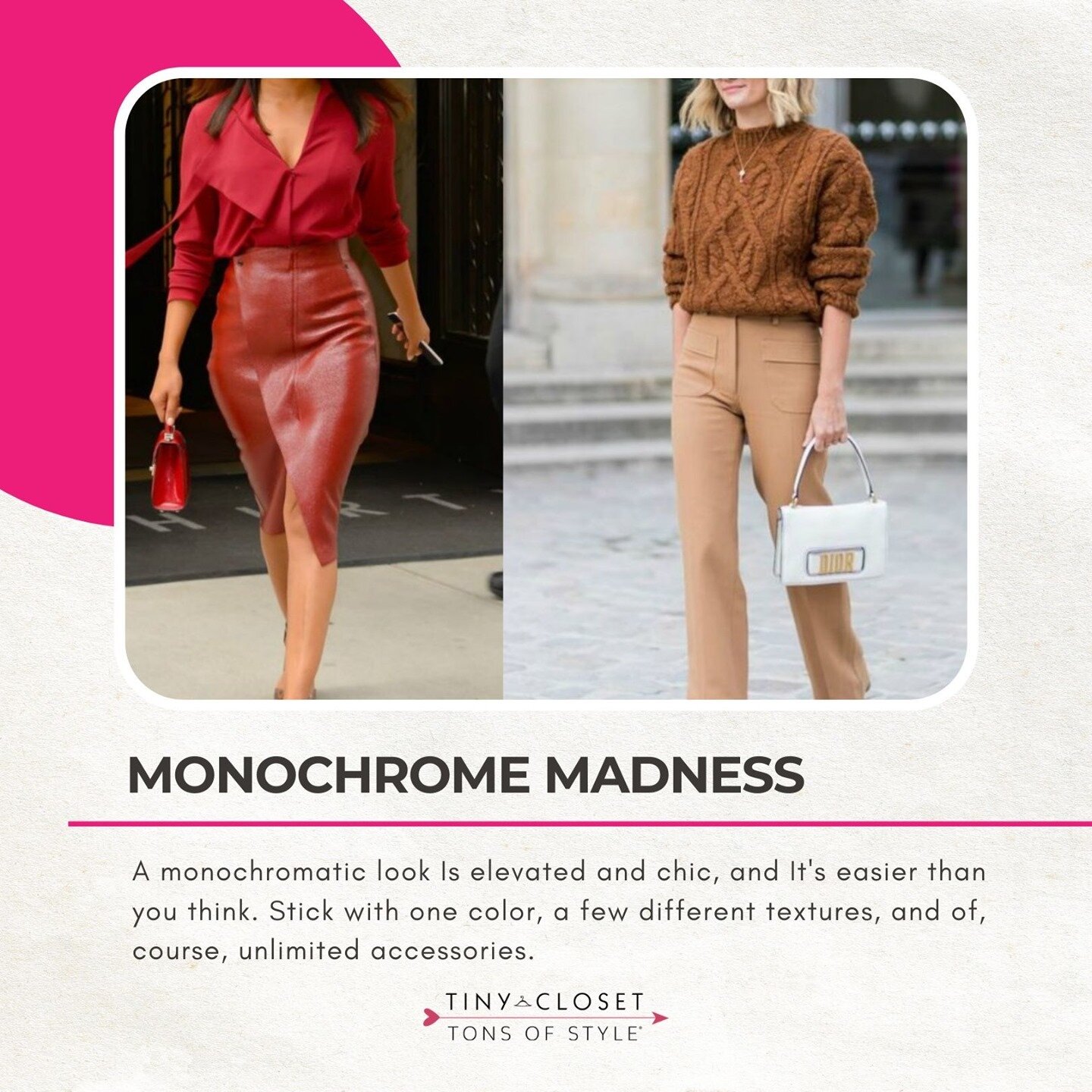 Happy March Ladies. It's a new month. COLOR is back. Lately, I've been MAD for monochrome style. The word &ldquo;monochromatic&rdquo; breaks down into two pieces: &ldquo;mono&rdquo; meaning single and &ldquo;chromatic&rdquo; meaning color.⁣
⁣
Monochr