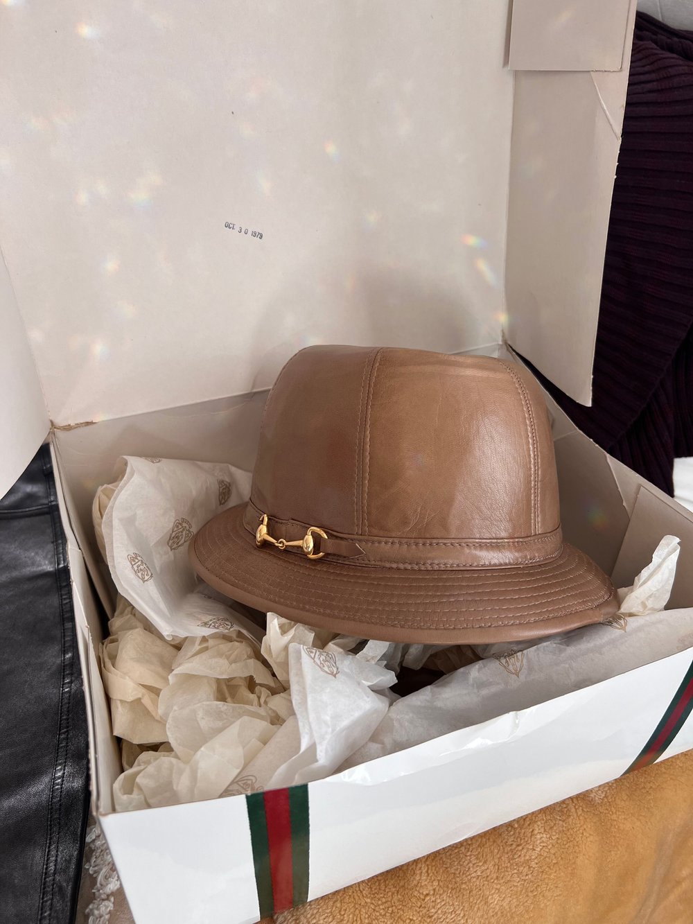 Gucci horsebit leather bucket hat, 1979