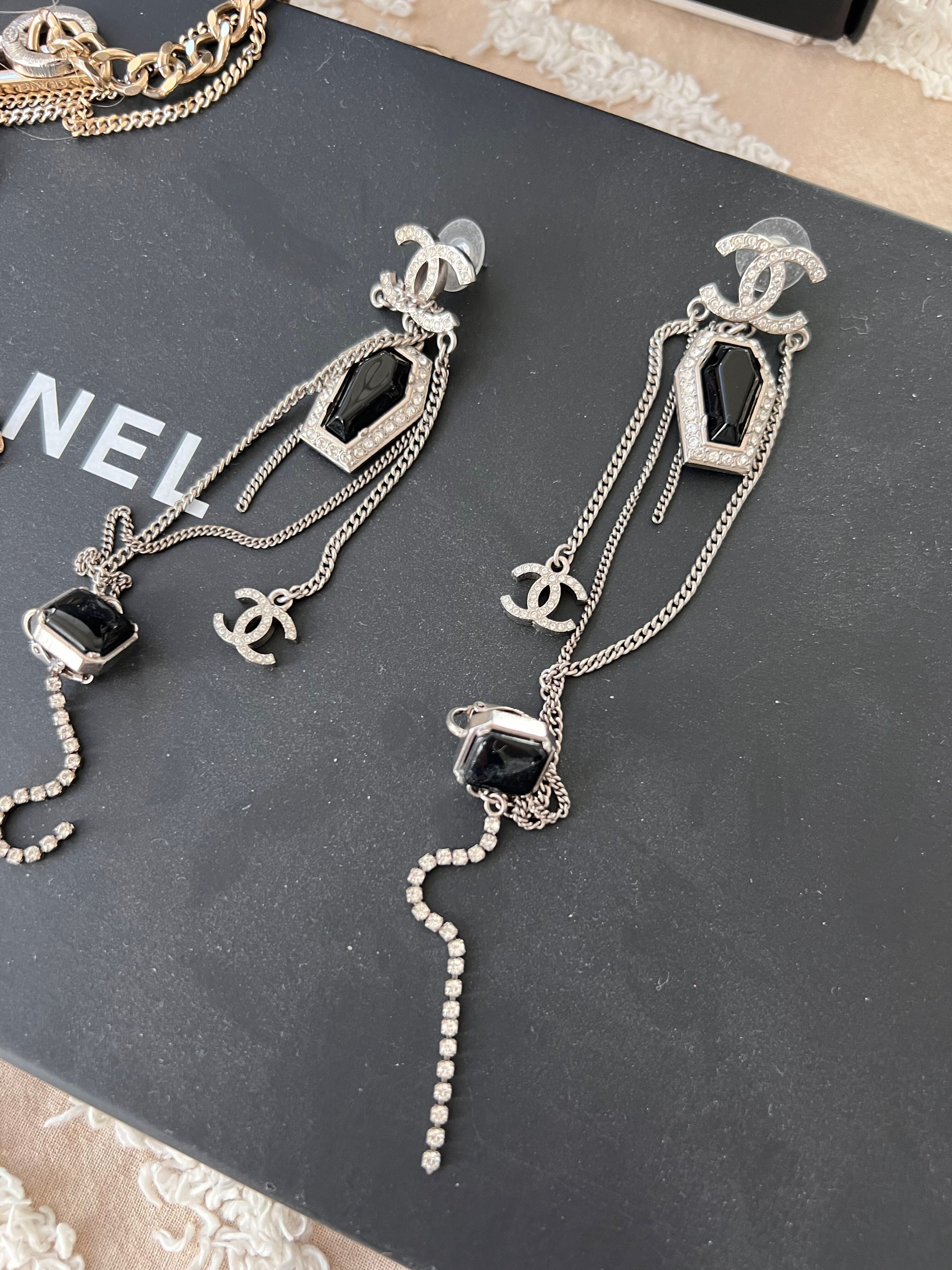 Chanel drop ear cuffs