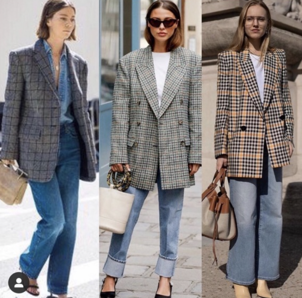 The Andover Plaid Oversized Unisex Blazer