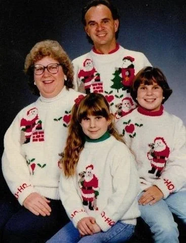 Ugly Christmas Sweater Family Family Portrait Ugly Christmas