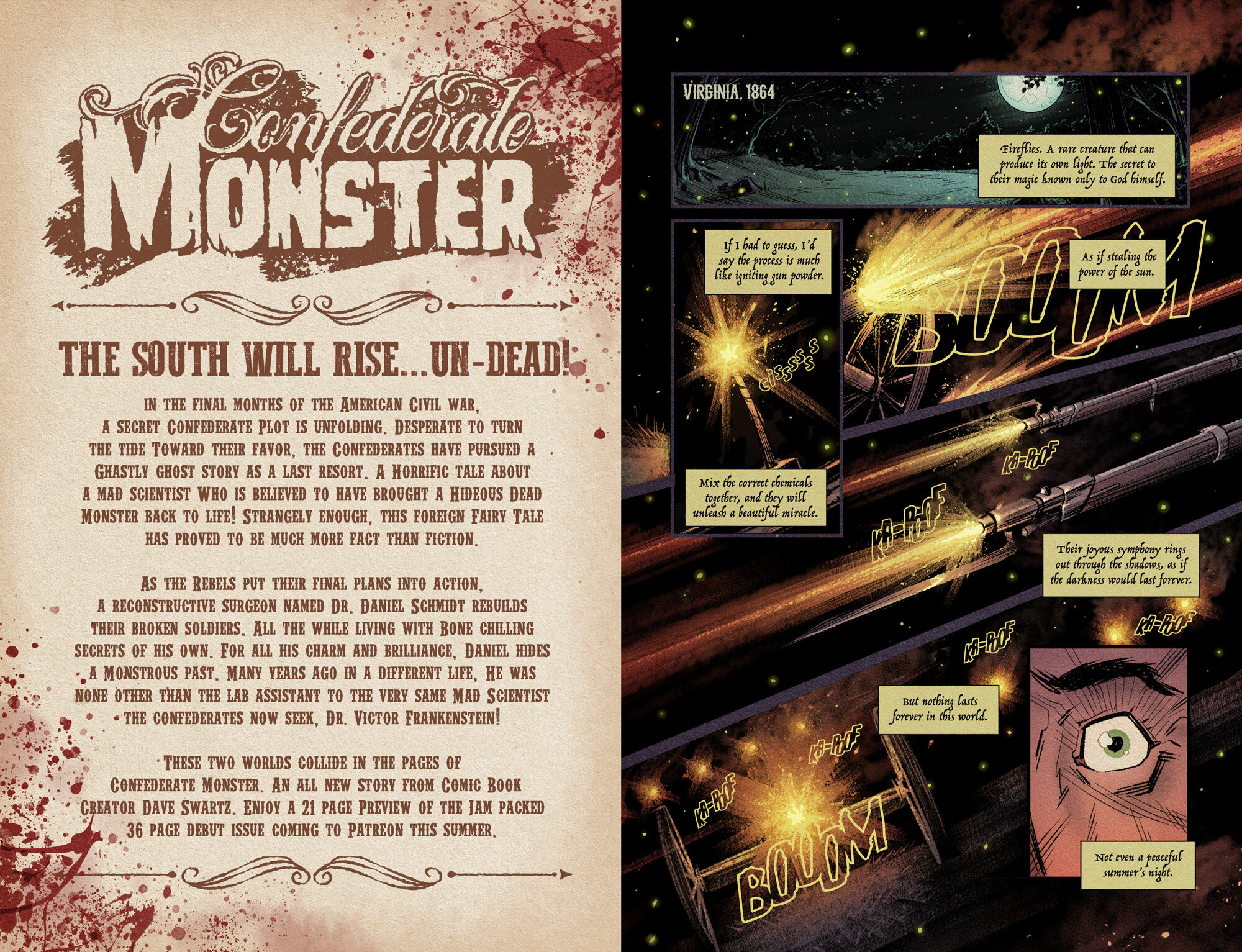 Confederate Monster page 1 - Dave Swartz Art