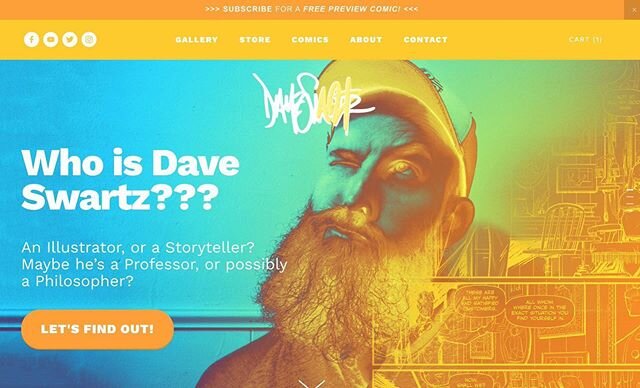 In other exciting NEWS, I've got a shiny new website! Check out the new look using the link in my bio! #daveswartzart