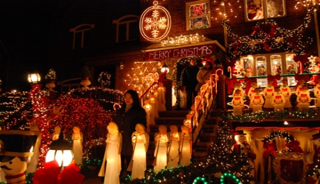 Christmas lights in Dyker Heights