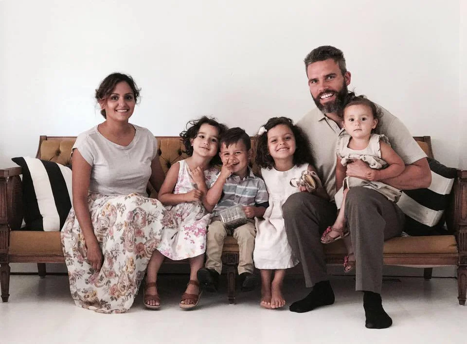 Isaiah and Brenda Stearns and their four children (their fifth is on the way!).