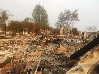All that is is left of our house.