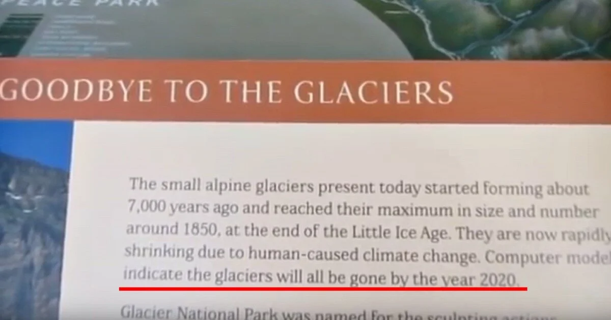 Glacier National Park Removing "Glaciers Will Be Gone by 2020" Signs