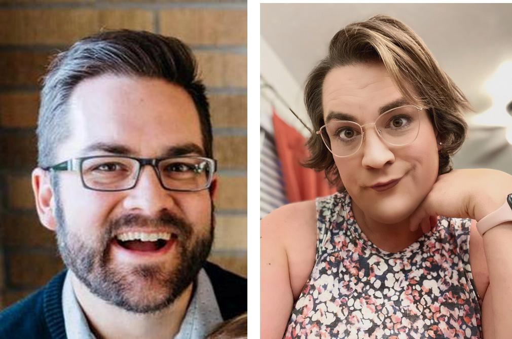 Loewen, before and after his coming out as transgender.