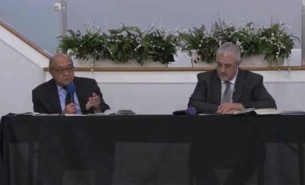 Conrad Vine and Other Men Lead Sabbath School Discussion at Michigan Village Church