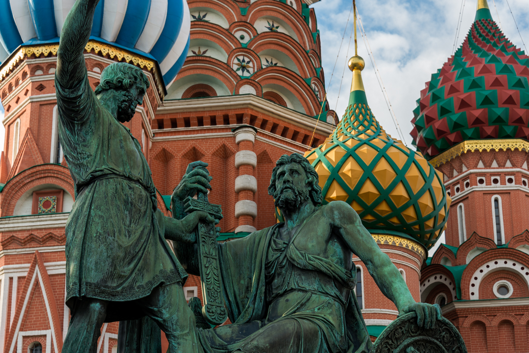 Minin and Pozharsky Statue in front of St. Basil's Cathedral