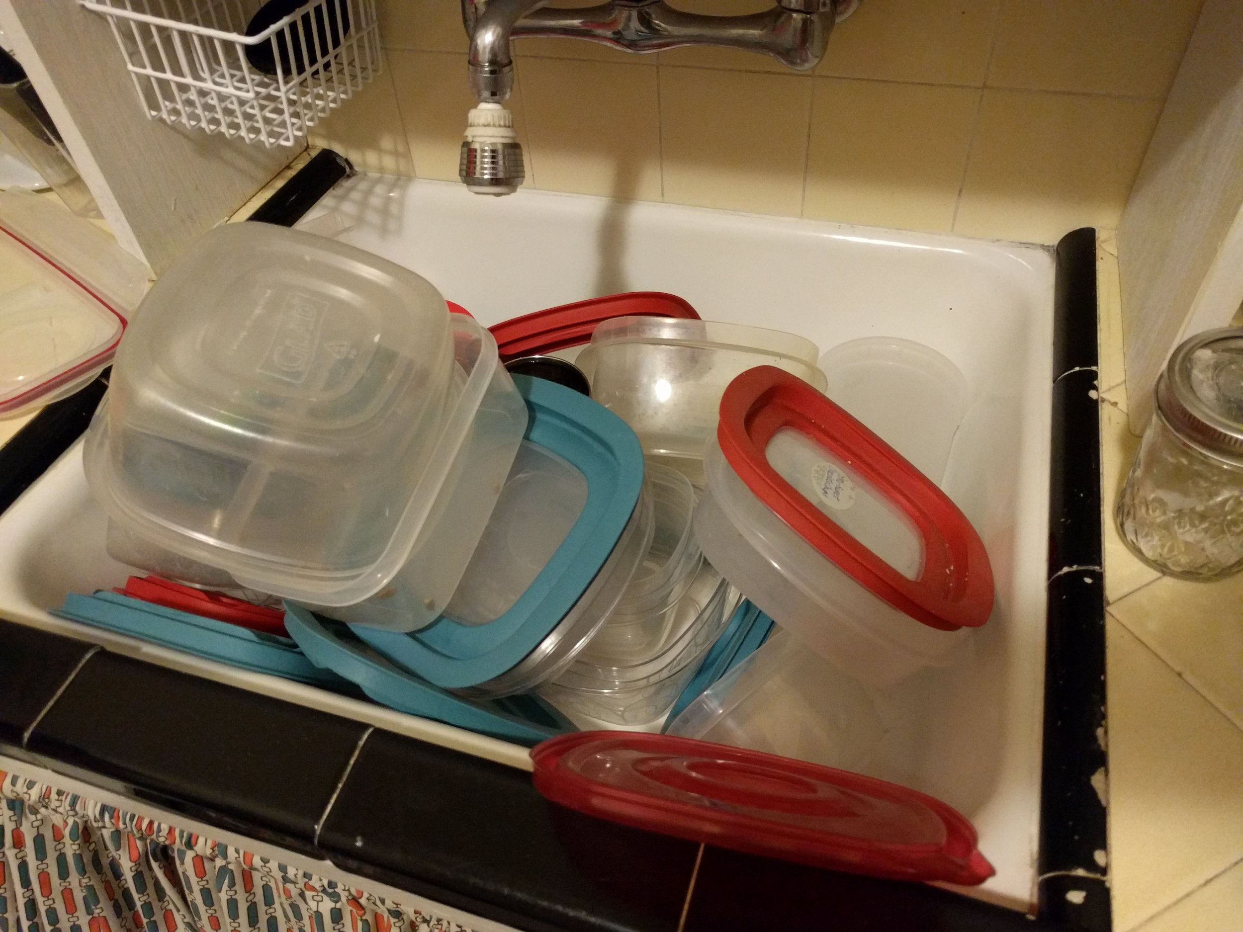 Invest in good plastic storage. It will transform your cooking life.
