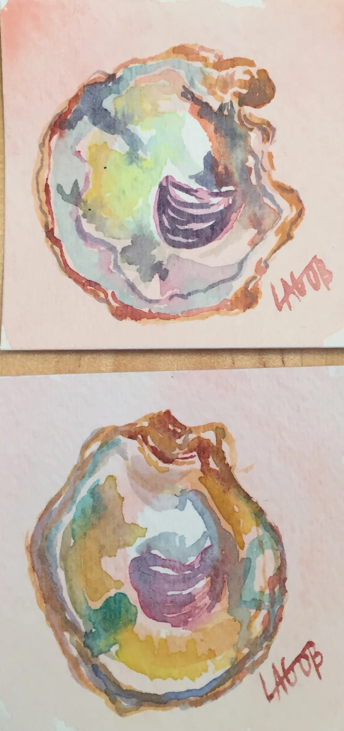 A Pair in Coral I&II.JPG