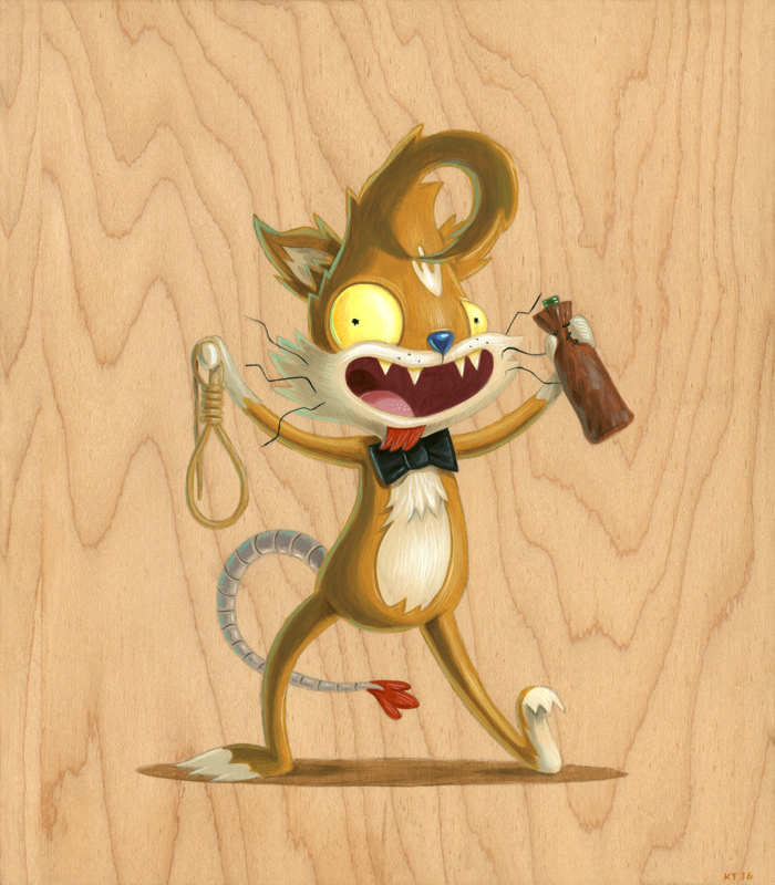 "Squanchy" one of three paintings for the Official Rick and Morty Show