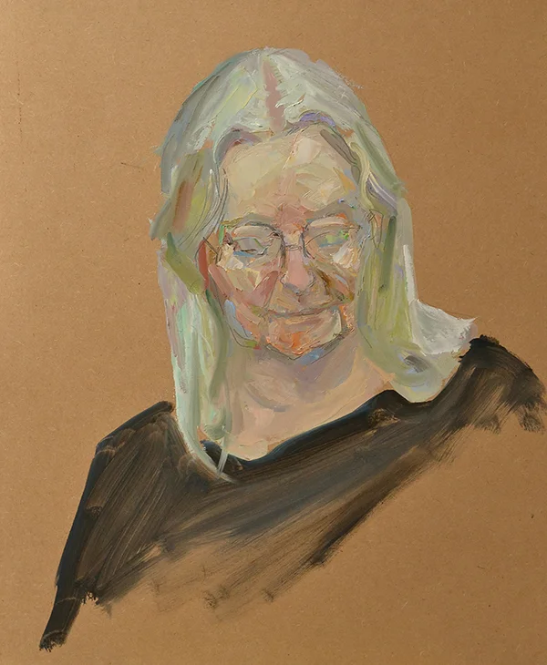 Gillian Clarke. 19" x 24" Oil on board