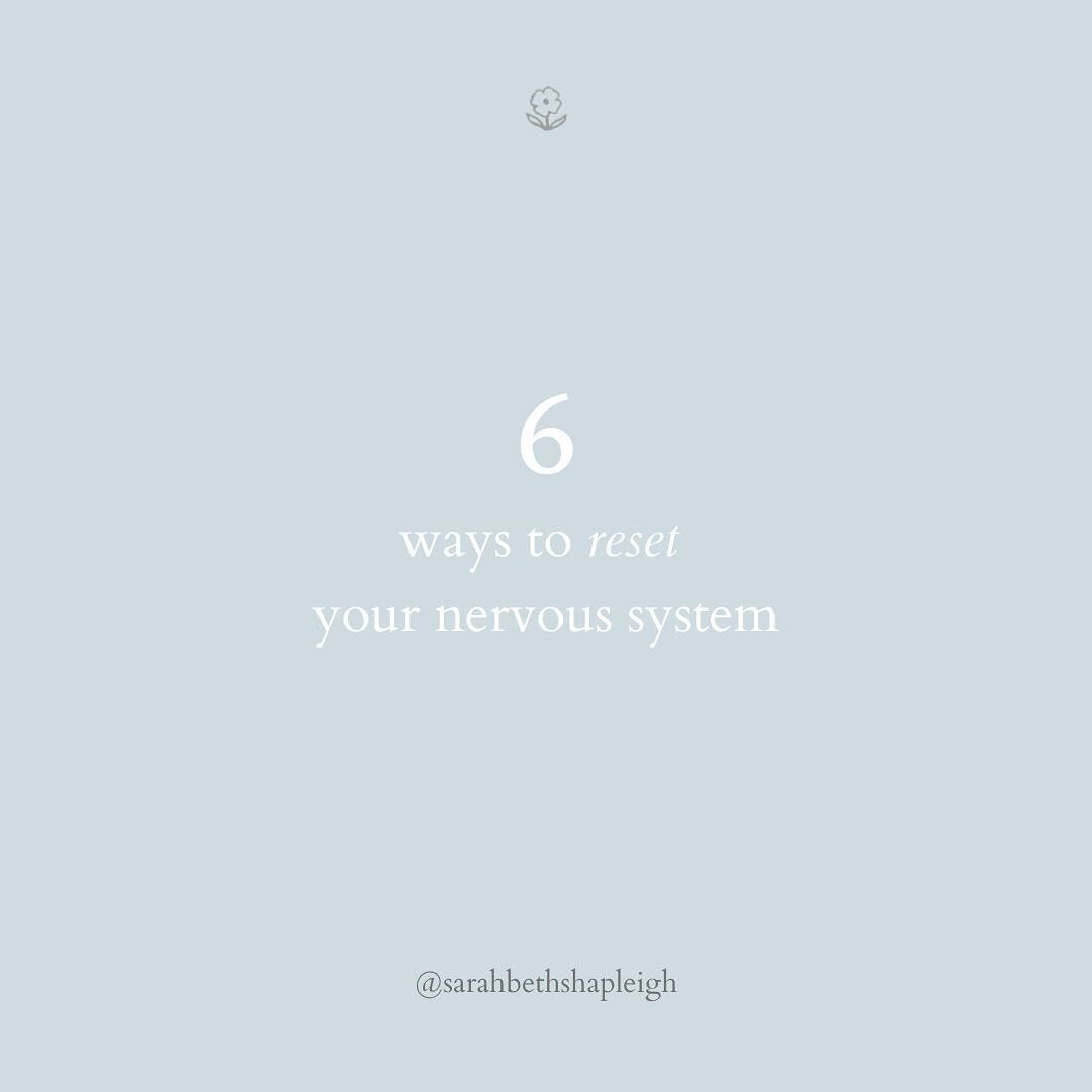 It may be summertime but life goes on and with kids, trips, work, relationships, and LIFE - there is always a need to hit the reset button and give your Nervous System the much needed hug that it longs for.

Here are 6 easy and effective ways to brin