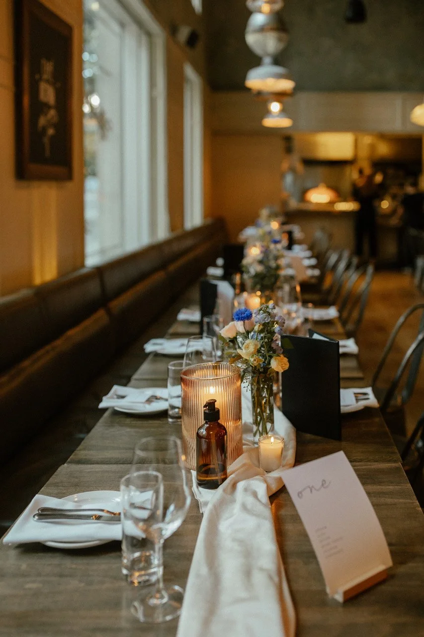 Private event dining setup at Café Medina