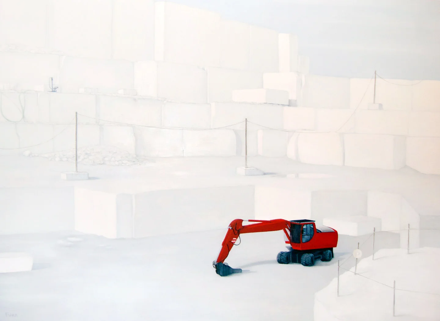 White Marble Quarry , 2013 Oil on board 48 x 36 in