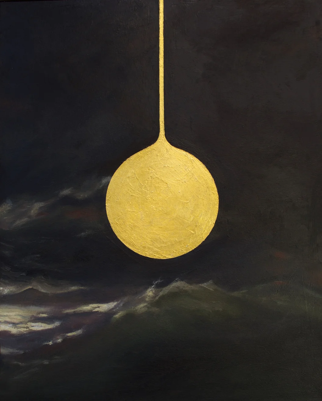 Gold Drop , 2015 Oil and 24k gold leaf on canvas 24 x 30 in