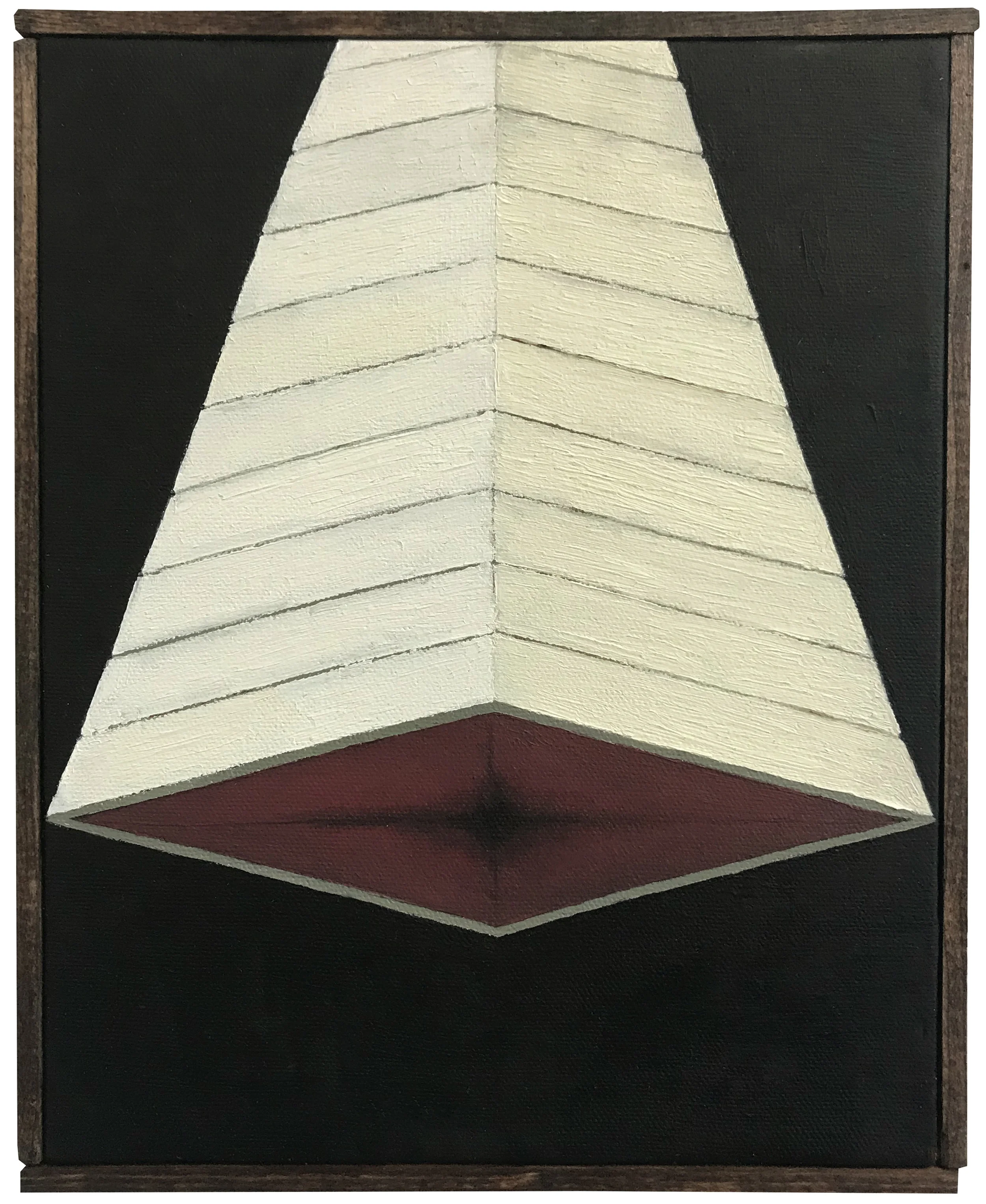 Clap Trap , 2017 Oil on linen, wood frame 8.5 x 10.5 in