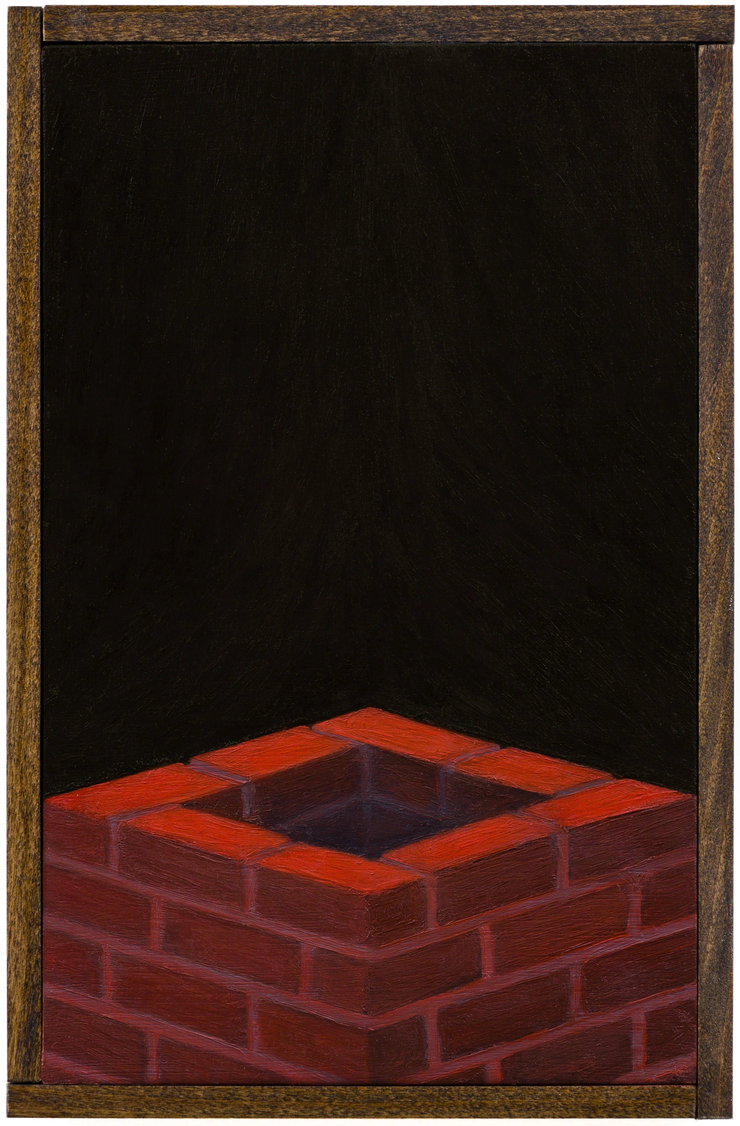 Level Up , 2018 Oil on board, wood frame 8.5 x 5.5 in