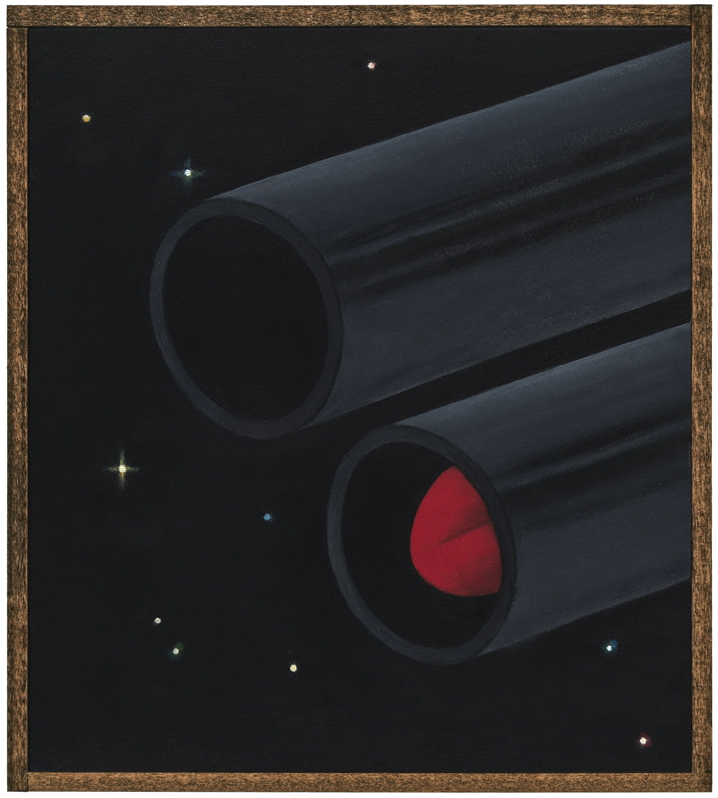 Same Vein , 2018 Oil on board, wood frame 9 x 8 inches