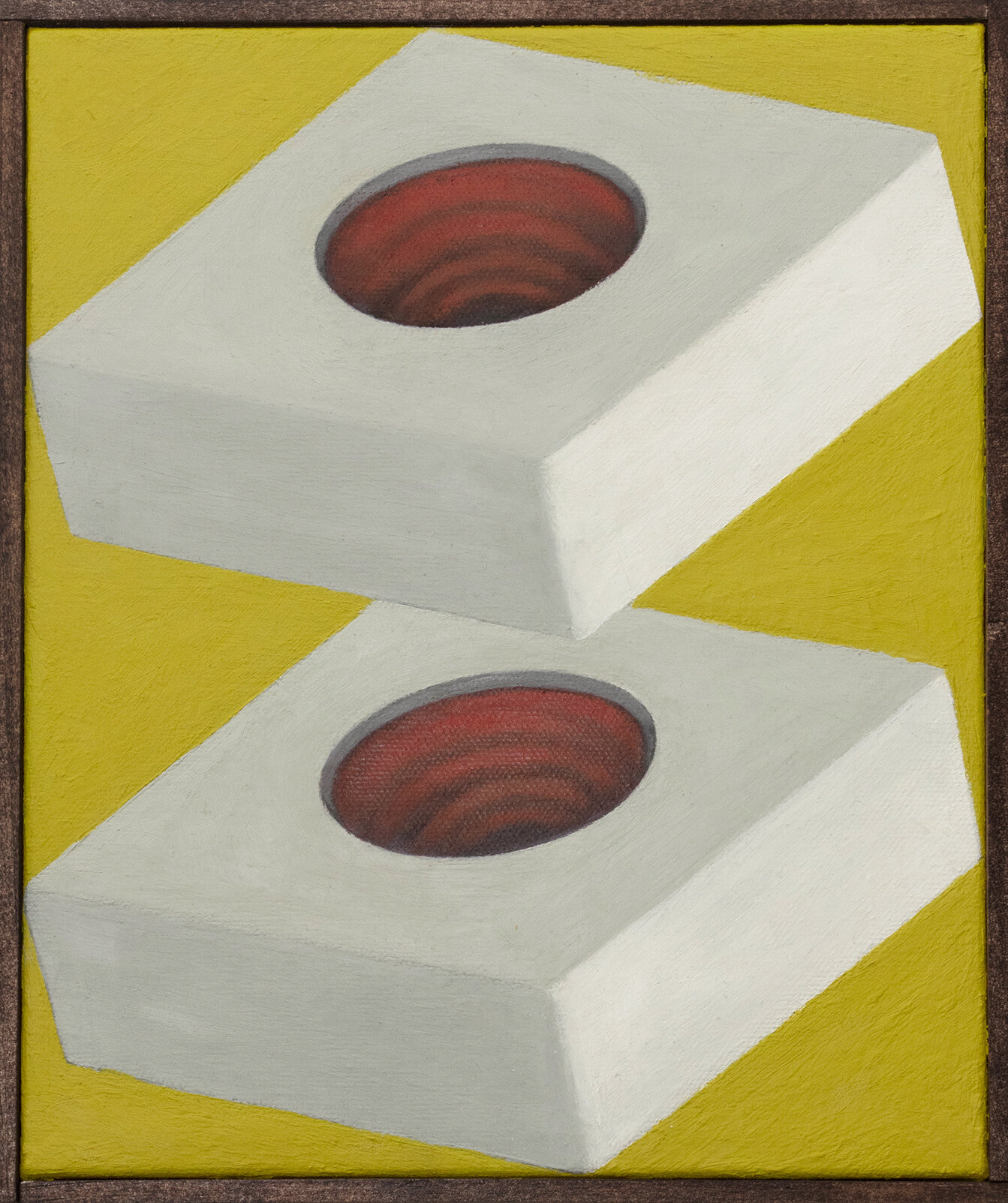   Endless Nut 1 , 2020 Oil on board, wood frame 8 x 10 inches 