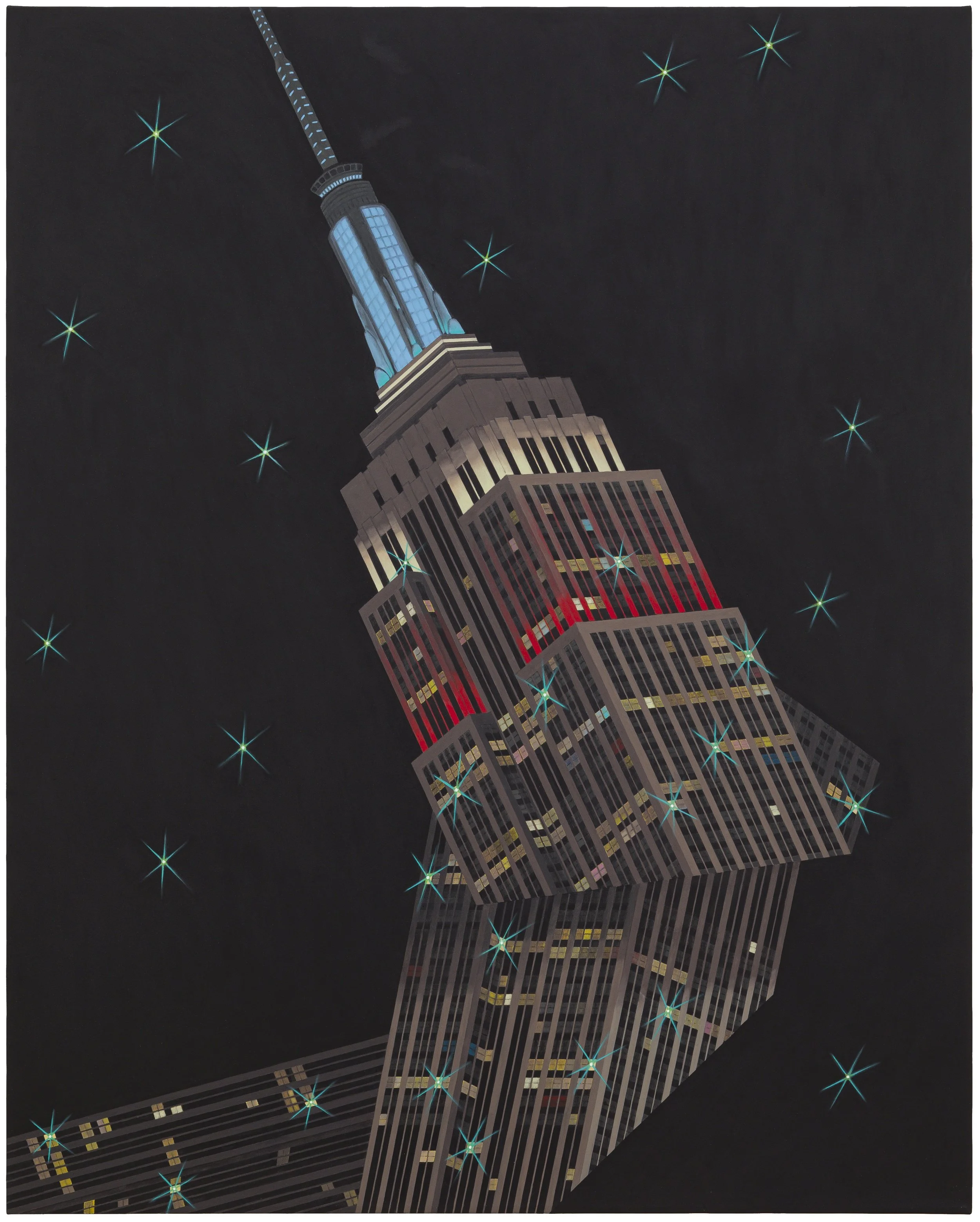 Automatic Architecture , 2025 Oil on linen 48 x 60 inches