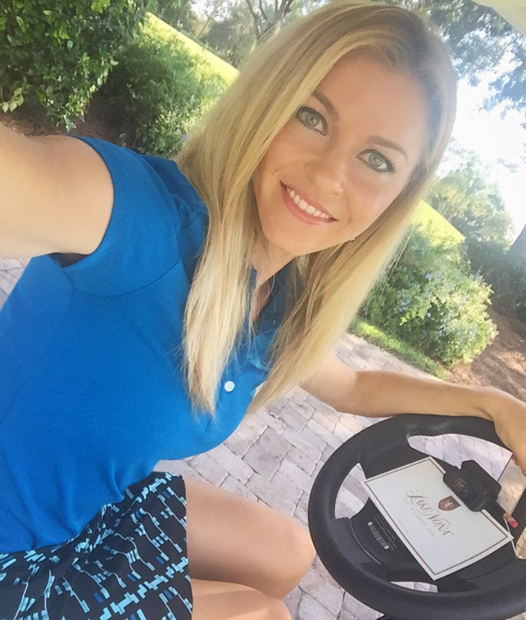 "But first, Let me take a Golfie!" Off for another round at my golf club wearing Callaway's Micro Pique Blue Polo and Glacial Skort. Find more of my #IWearCallaway looks on Instagram @alicia6moon