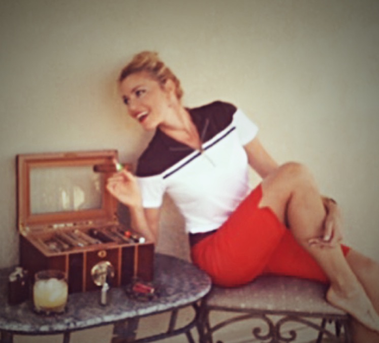 "I don't always smoke cigars. But when I pretend to, I wear Sport Haley." Shorts from Sport Haley's Nantucket Collection, Top from the Jakarta Collection. 
