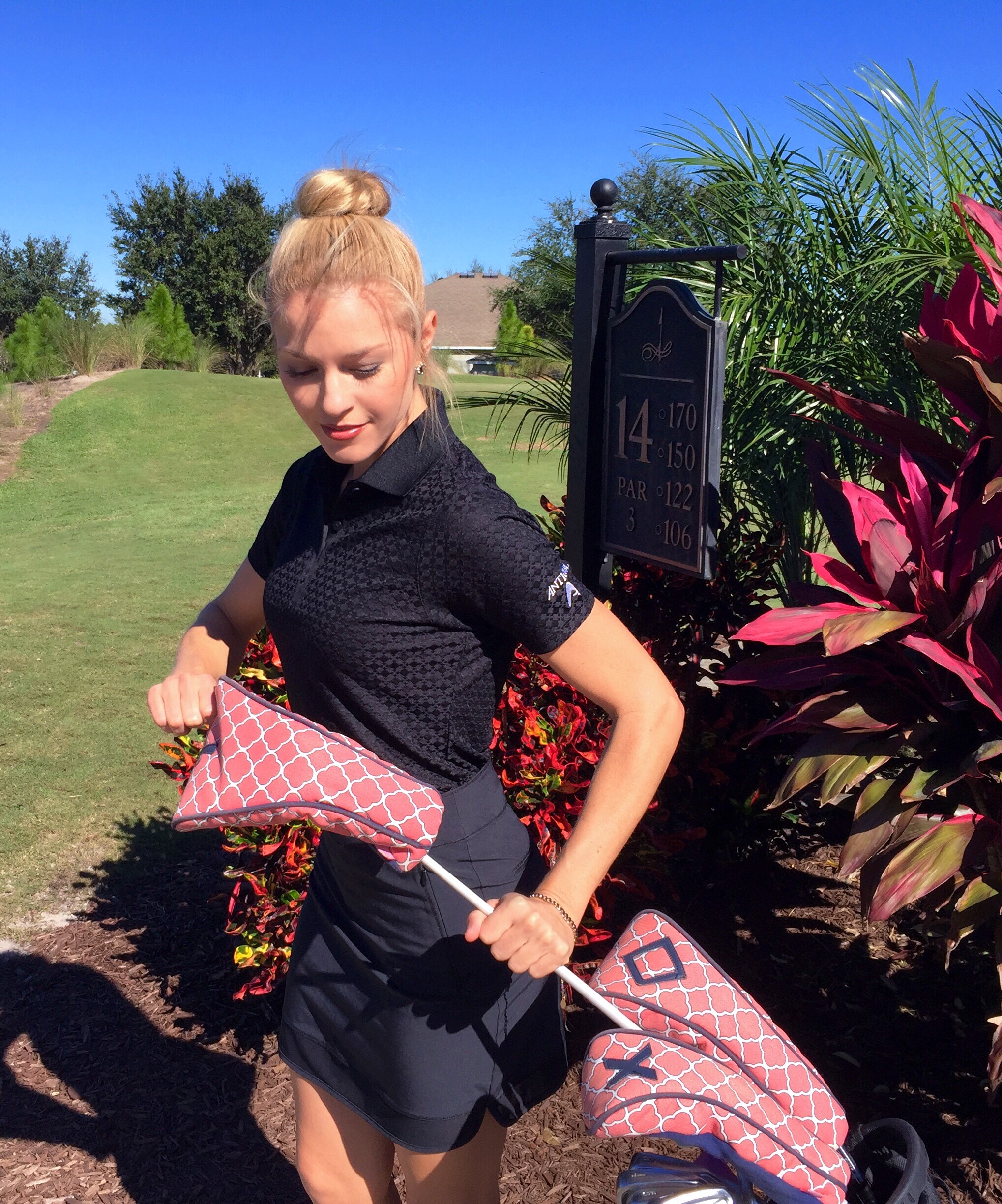 The textures in the Jewel polo though!! And I love the see through mesh hem in the Embrace skort! Florida golf ready!