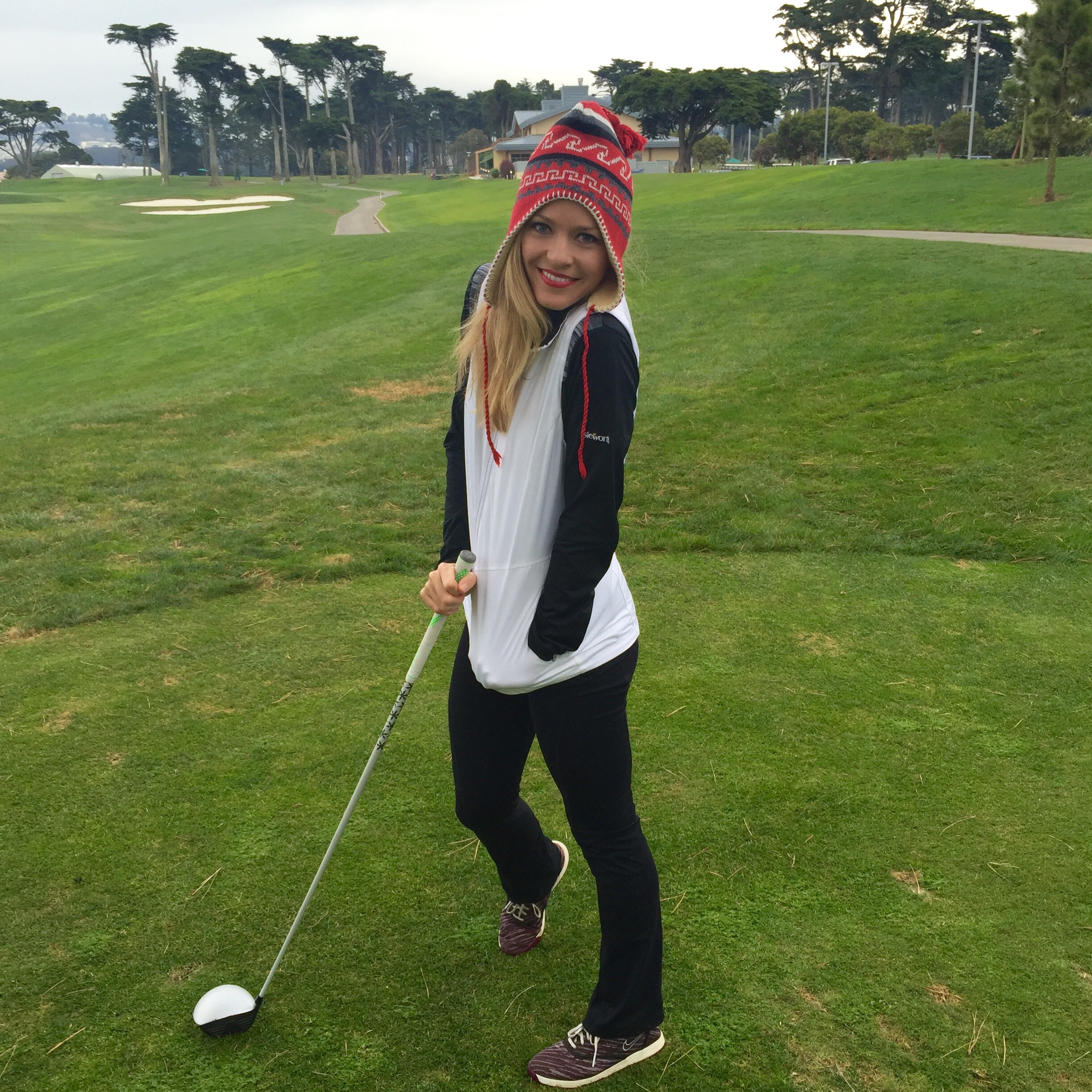 I was so thankful for my warm Antigua reversible vest at Harding Park in chilly San Francisco a couple weeks ago!