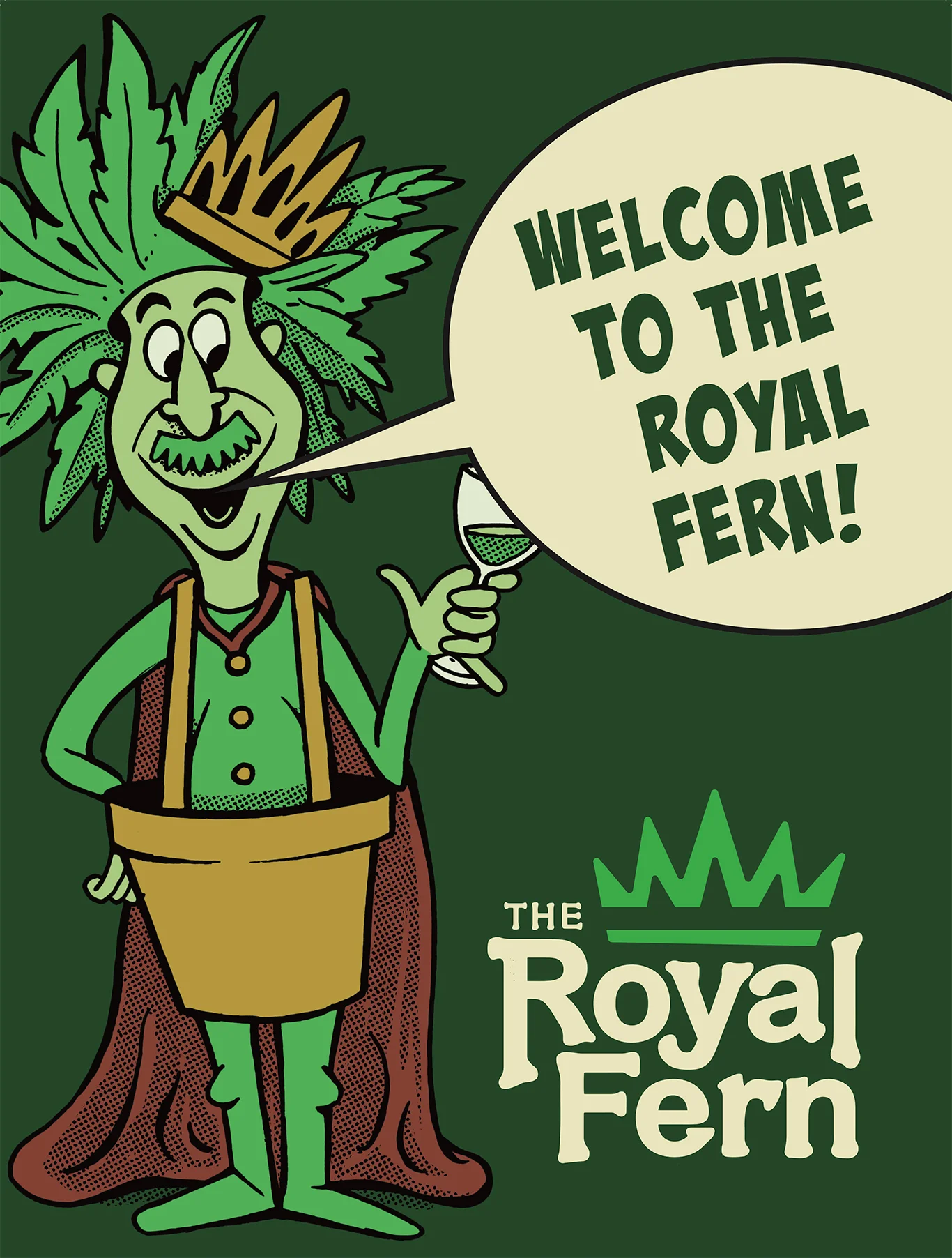 The Royal Fern is a throwback to the “neighborhood bar and grill” era of of the American bar scene, with the decor, food, and cocktails to match