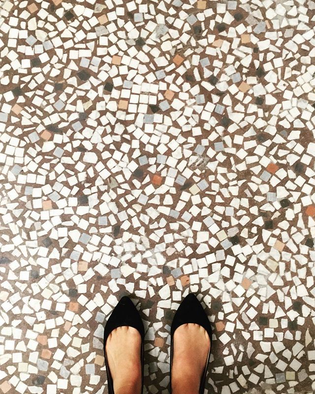 Original flooring from when the Clock Building of #PacMutual was built in 1908. #vintage #ihavethisthingwithfloors 
#dtla #historic #downtownla #losangeles