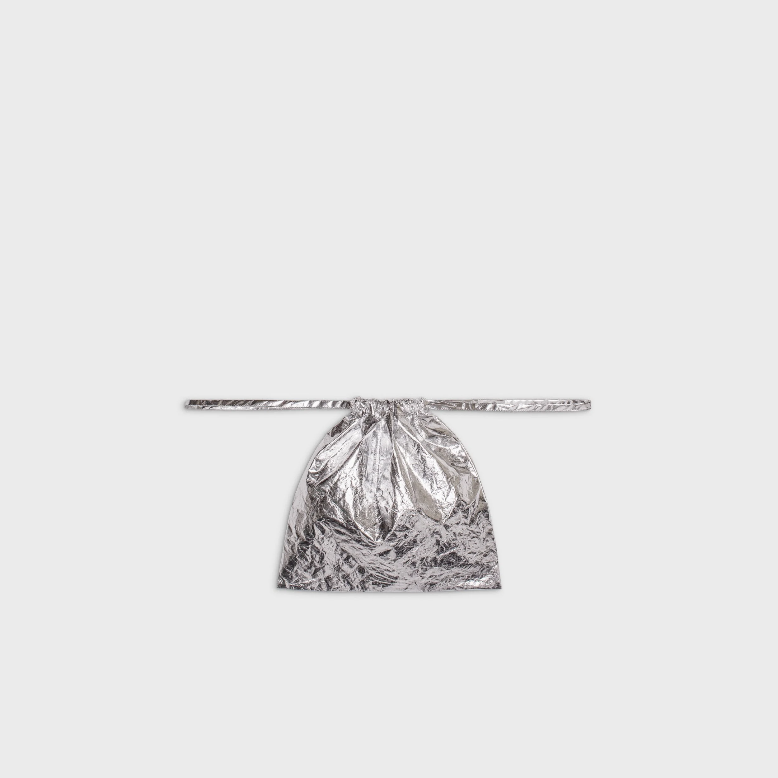 Multi-purpose drawstring bags for everyday. Silver edition.