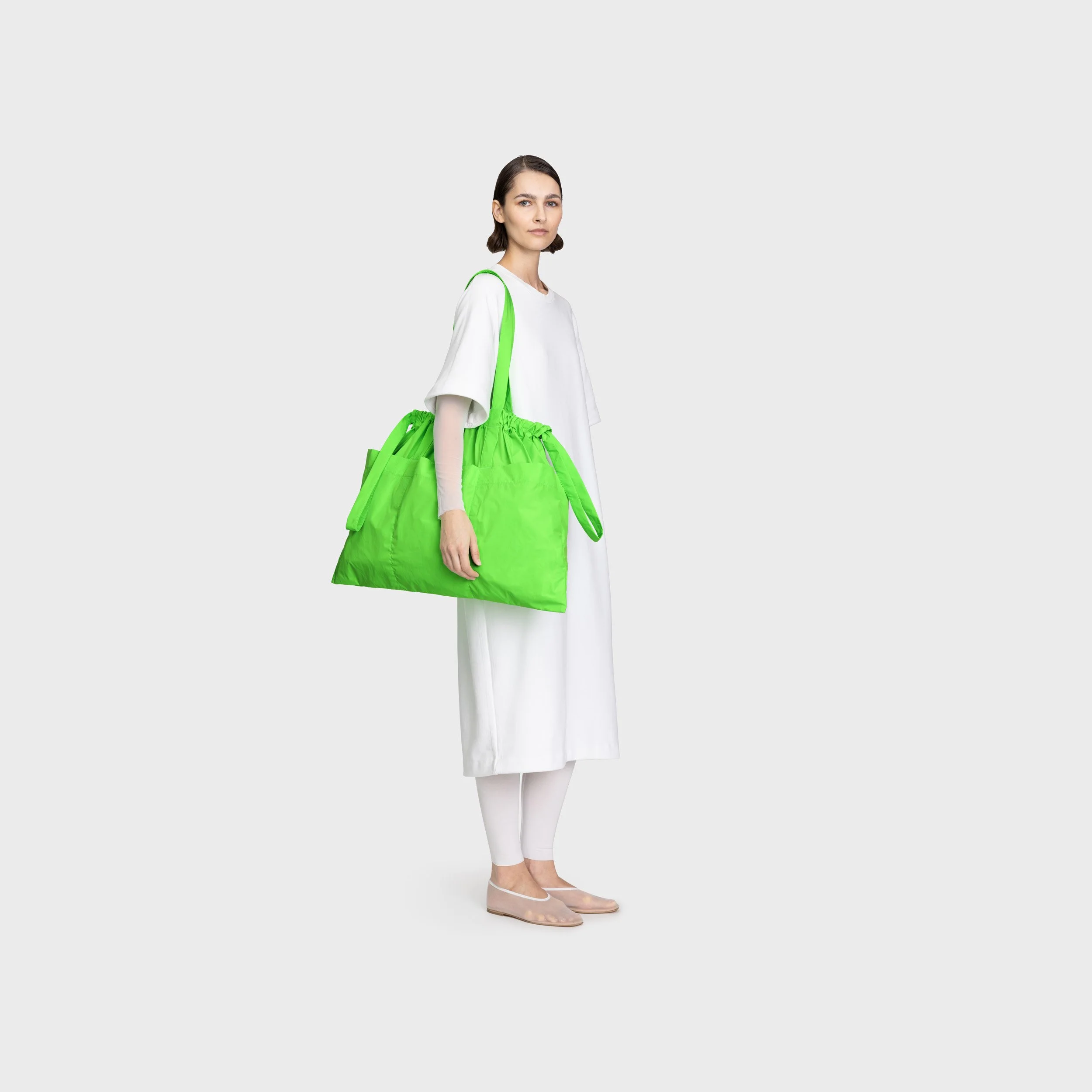 Day-Curious Drawstring Bag L neon green